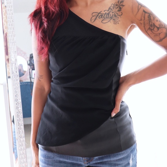 Armani Exchange Tops - Armani Exchange Black One Shoulder Top- 4 for $20
